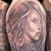 Tattoos - black and gray cover up angel - 58317